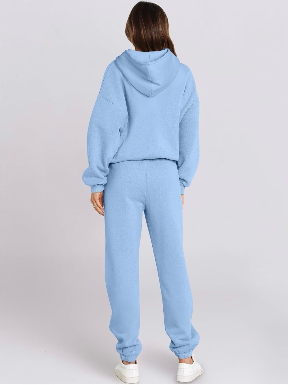 Light Blue Women's Fleece Jogger Set - Picture 2 of 14